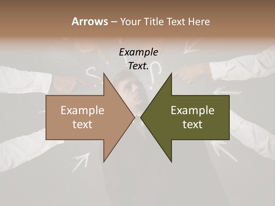 Arrow Moving Continental PowerPoint Template