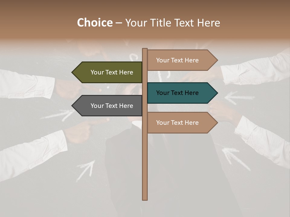Arrow Moving Continental PowerPoint Template