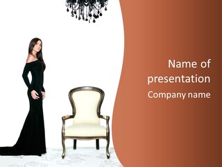 Elegance Indoors Women PowerPoint Template