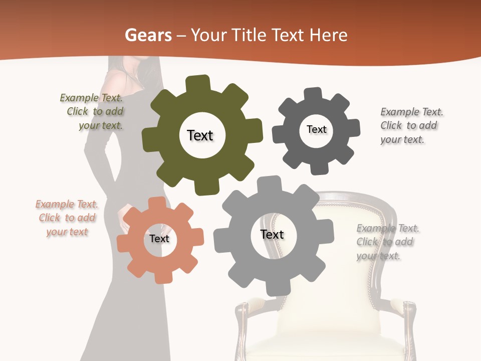 Elegance Indoors Women PowerPoint Template