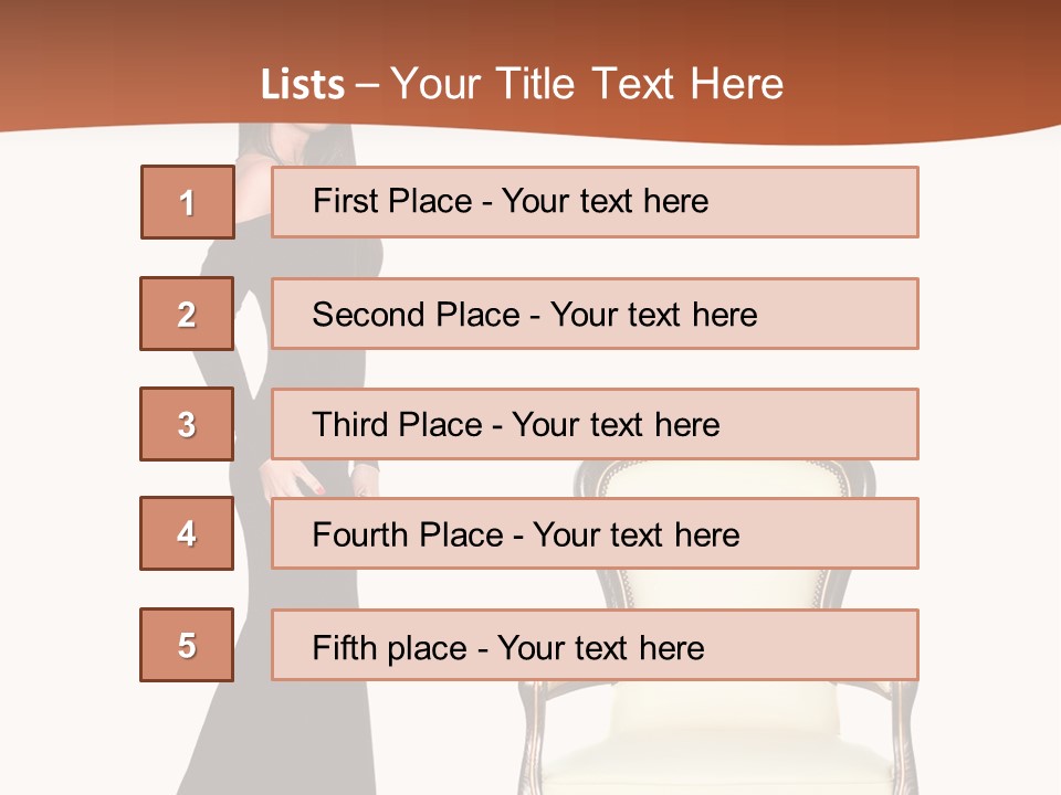 Elegance Indoors Women PowerPoint Template
