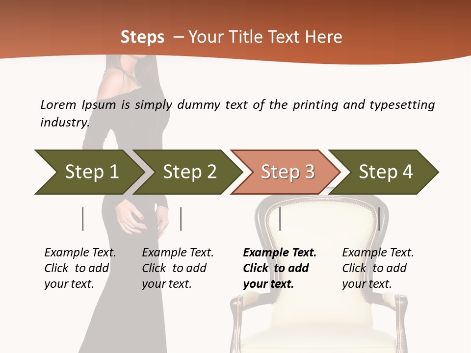 Elegance Indoors Women PowerPoint Template