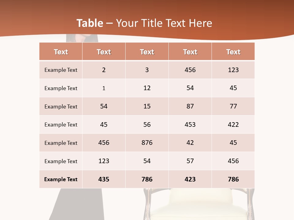 Elegance Indoors Women PowerPoint Template