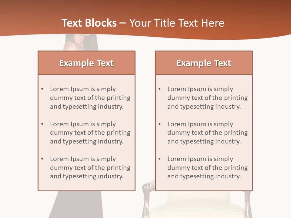 Elegance Indoors Women PowerPoint Template