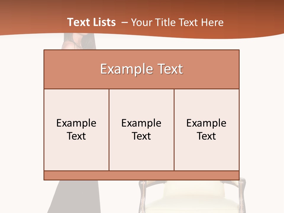 Elegance Indoors Women PowerPoint Template