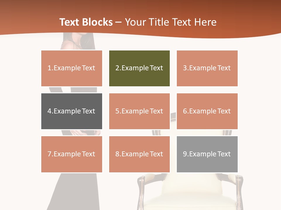 Elegance Indoors Women PowerPoint Template