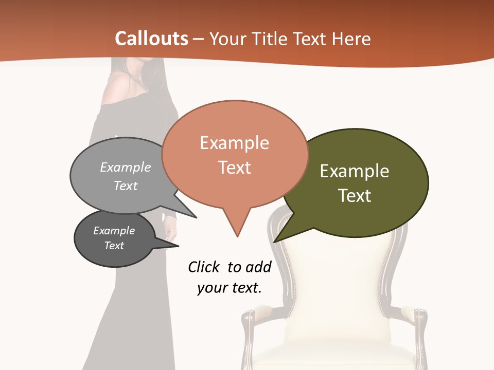 Elegance Indoors Women PowerPoint Template