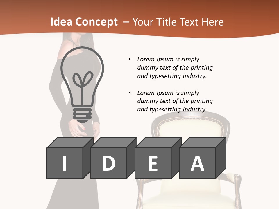 Elegance Indoors Women PowerPoint Template