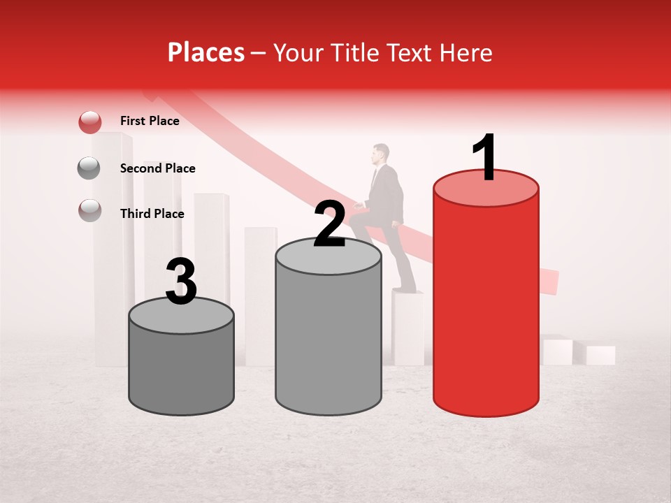 Arrow Moving Continental PowerPoint Template
