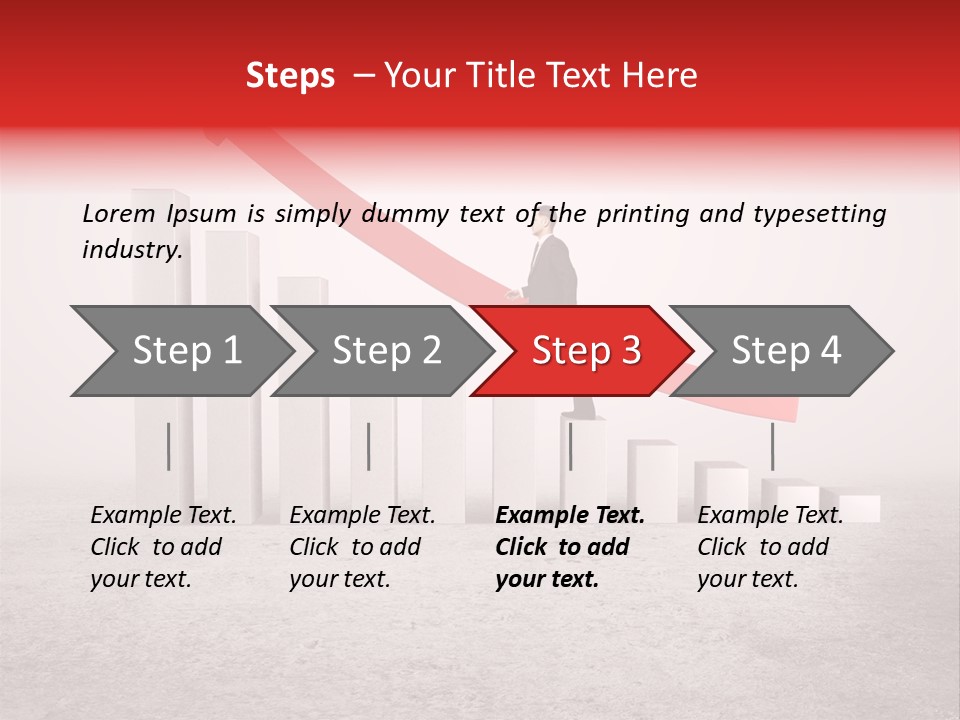 Arrow Moving Continental PowerPoint Template