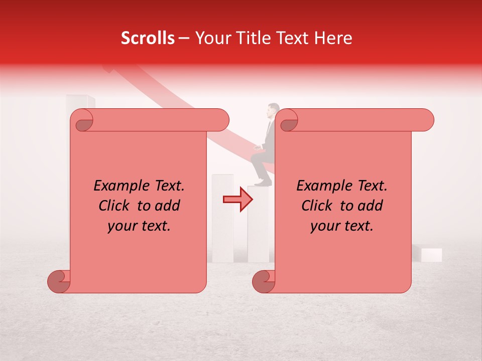 Arrow Moving Continental PowerPoint Template