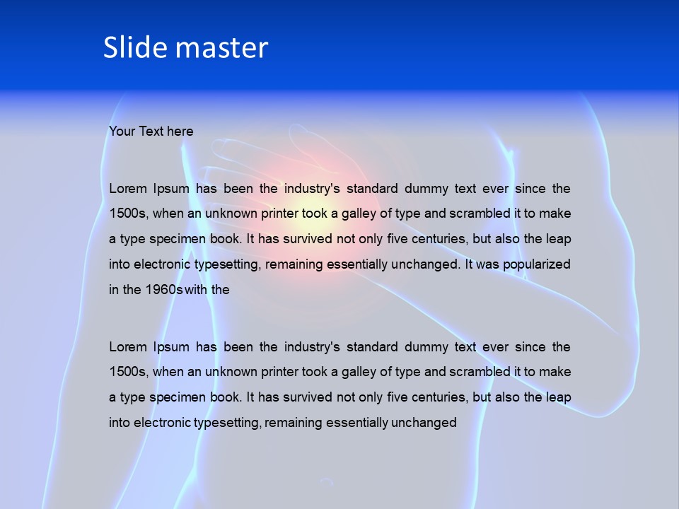 Businessman Human Heart Attack PowerPoint Template