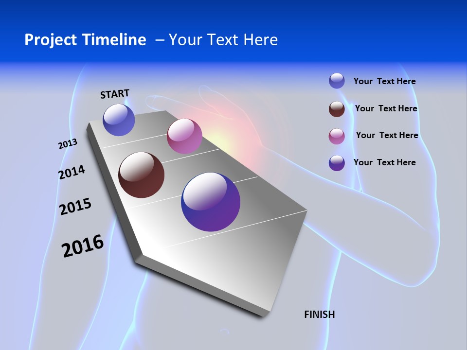 Businessman Human Heart Attack PowerPoint Template