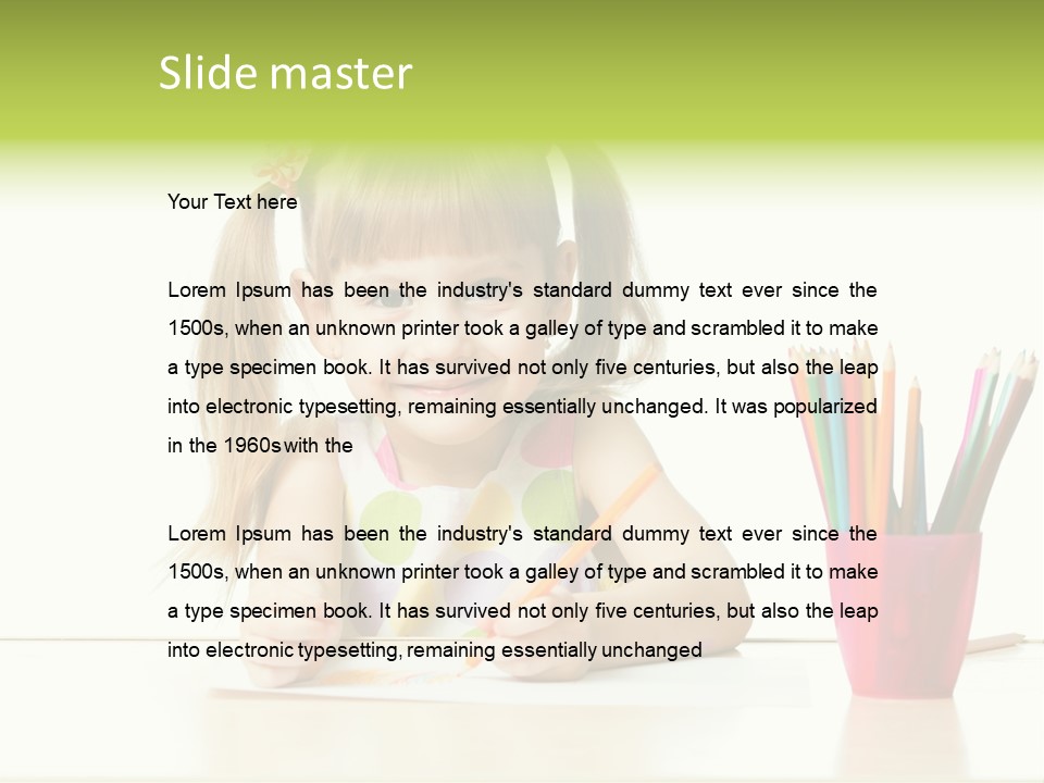 Childhood Preschool Crayon PowerPoint Template