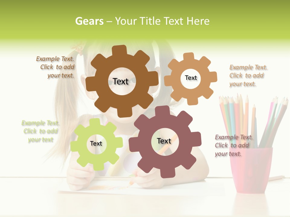 Childhood Preschool Crayon PowerPoint Template