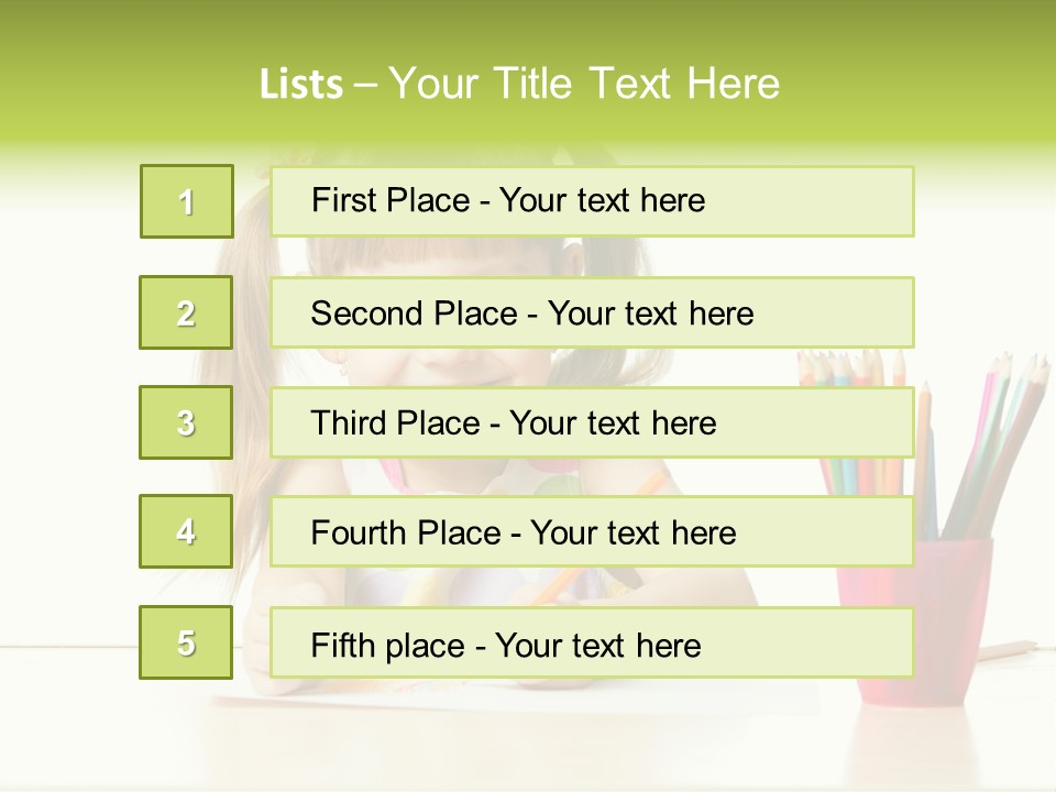 Childhood Preschool Crayon PowerPoint Template