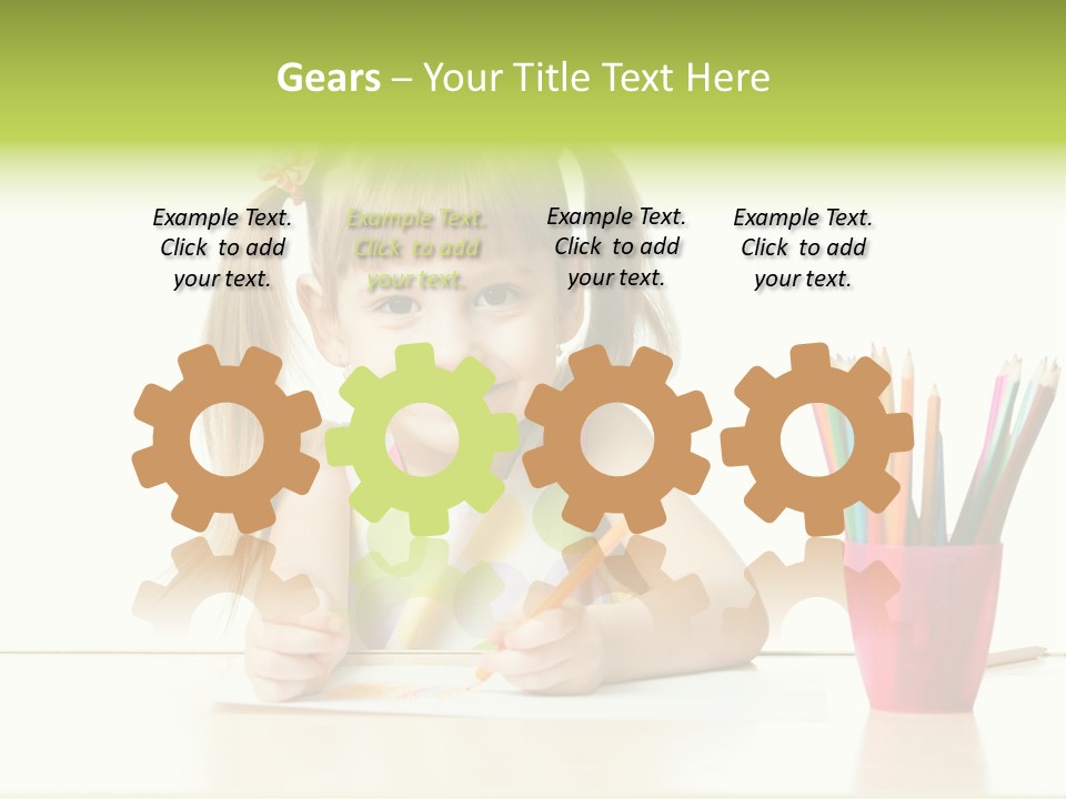 Childhood Preschool Crayon PowerPoint Template