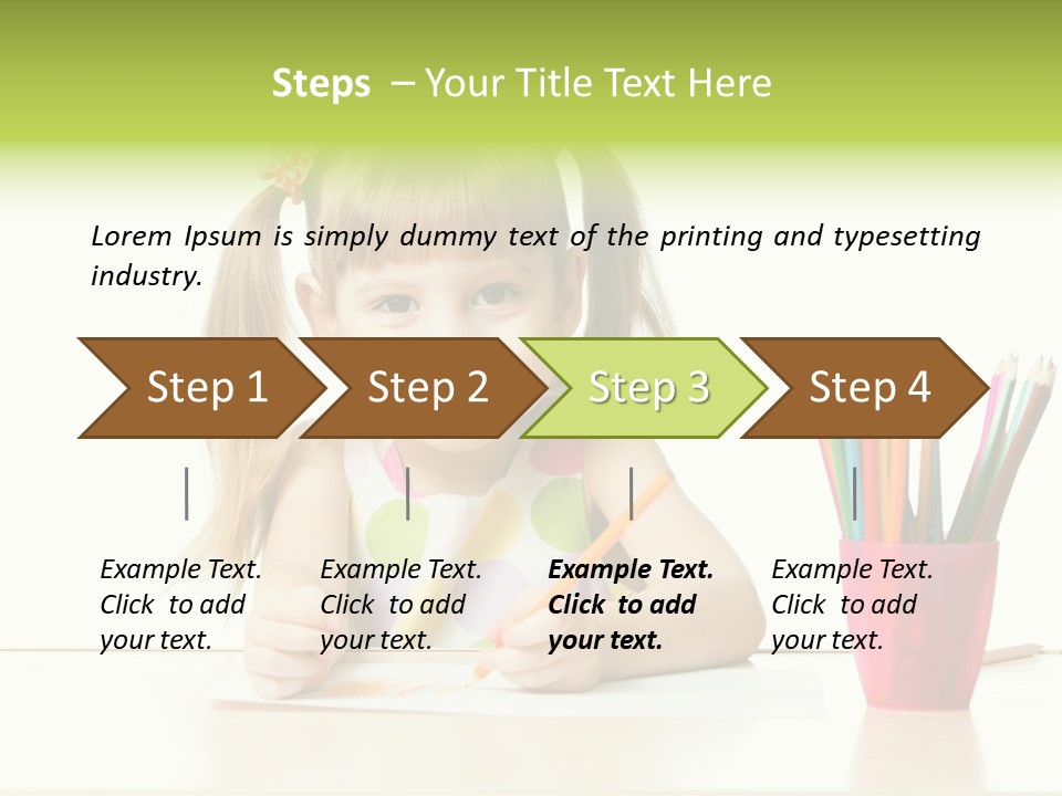 Childhood Preschool Crayon PowerPoint Template