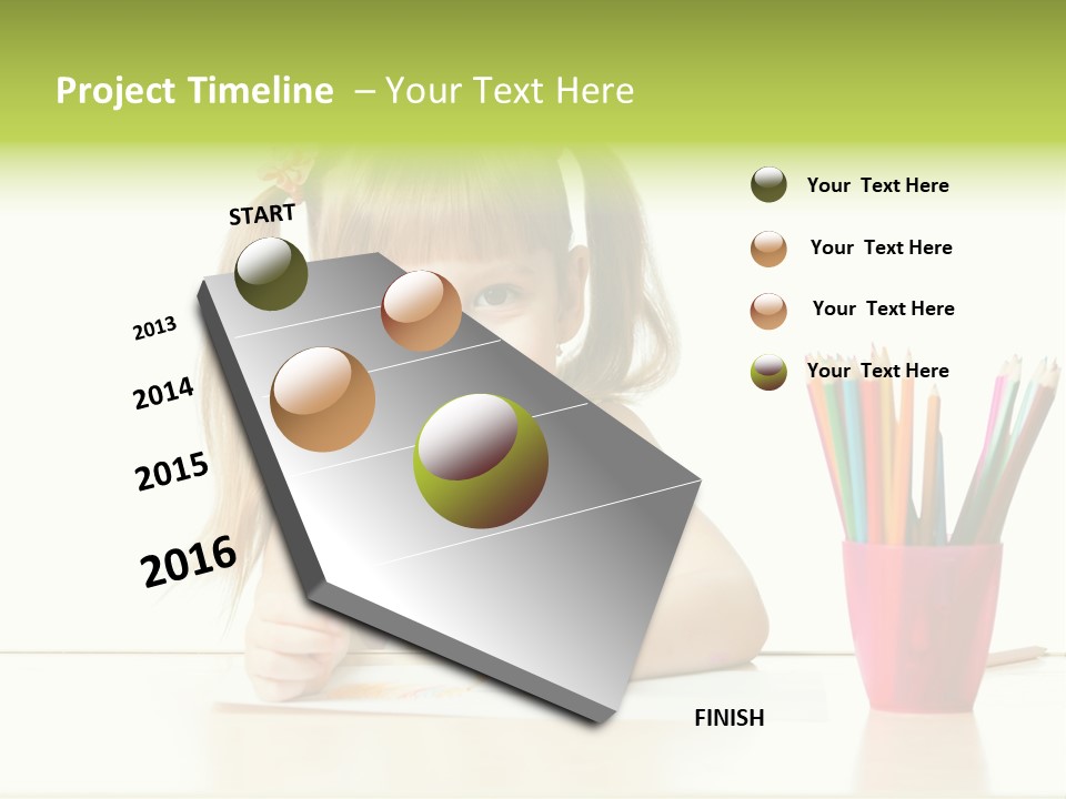 Childhood Preschool Crayon PowerPoint Template