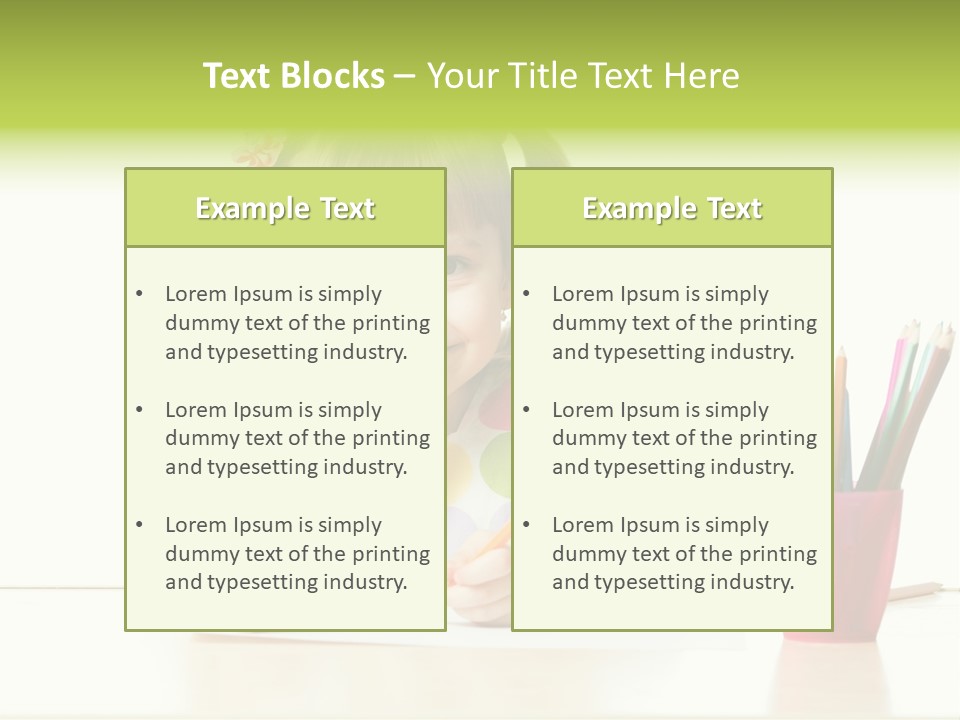 Childhood Preschool Crayon PowerPoint Template