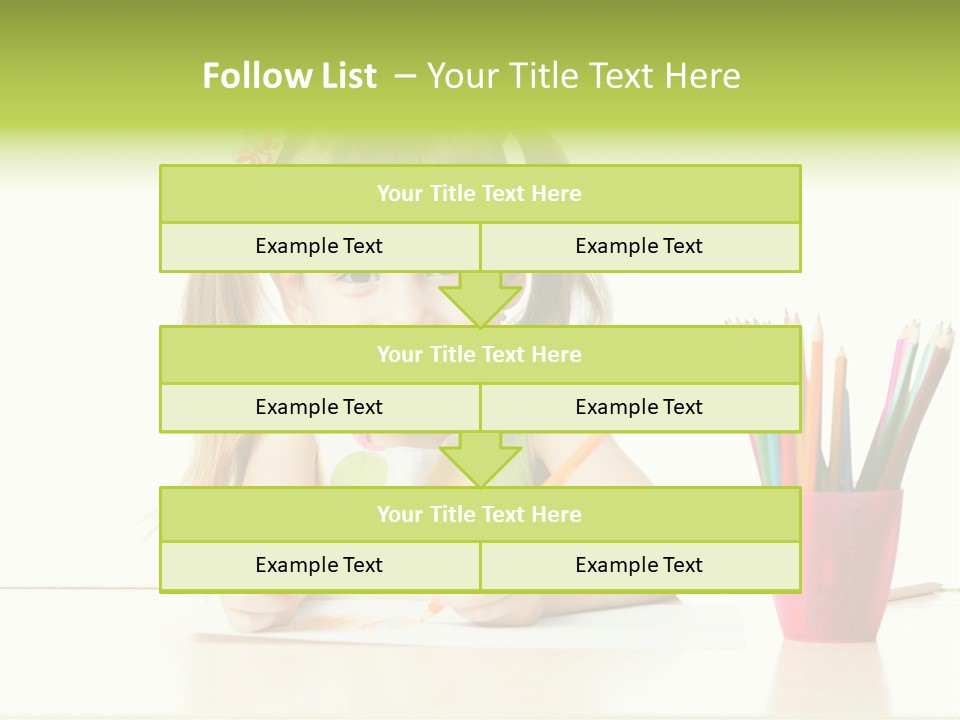 Childhood Preschool Crayon PowerPoint Template