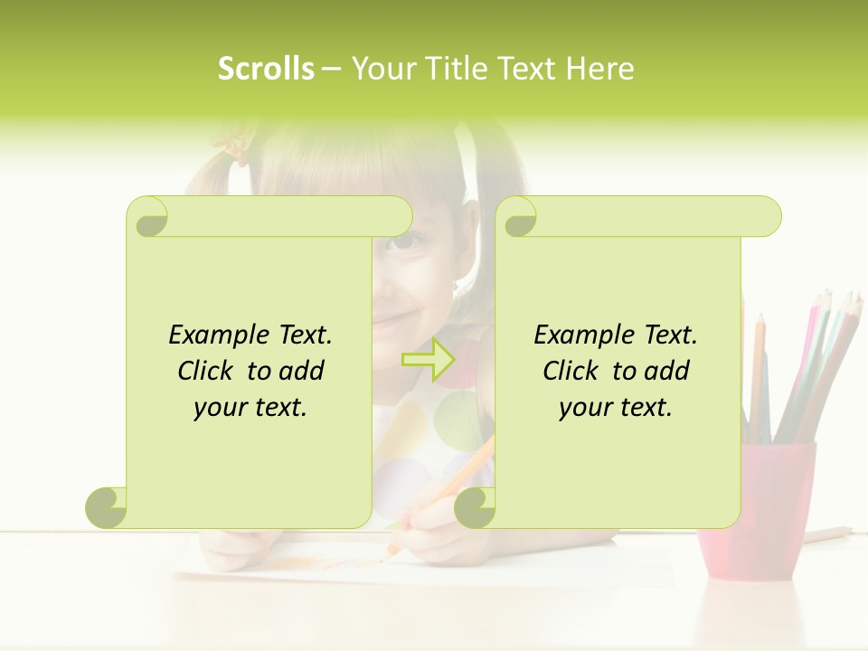 Childhood Preschool Crayon PowerPoint Template