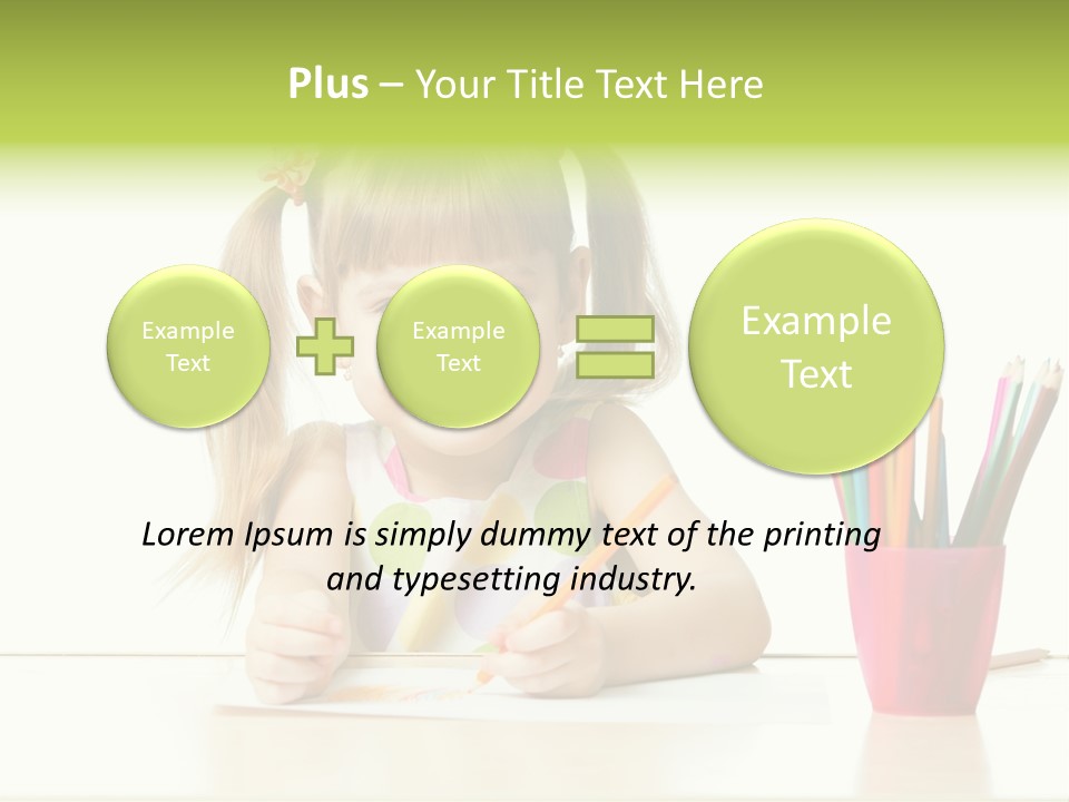 Childhood Preschool Crayon PowerPoint Template