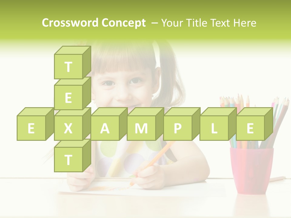 Childhood Preschool Crayon PowerPoint Template