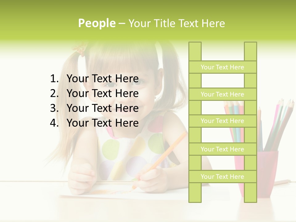 Childhood Preschool Crayon PowerPoint Template