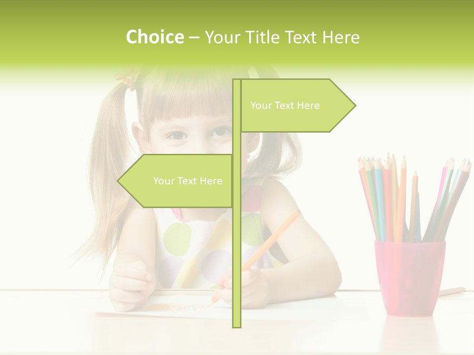 Childhood Preschool Crayon PowerPoint Template