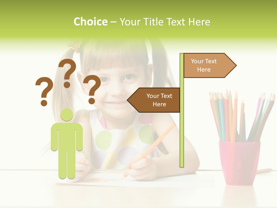 Childhood Preschool Crayon PowerPoint Template