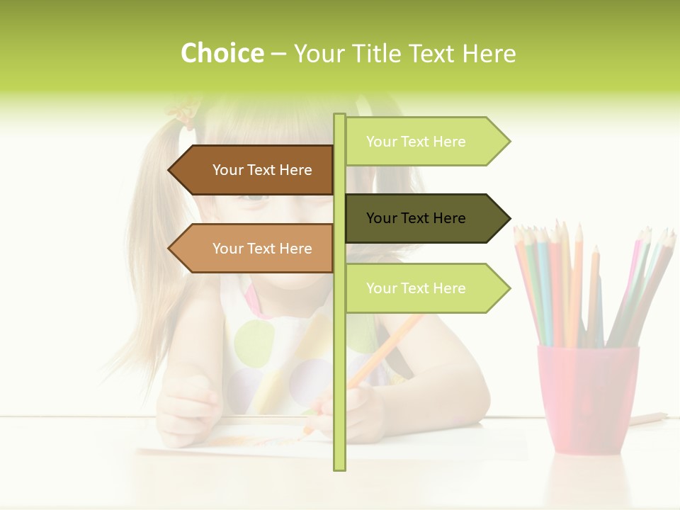 Childhood Preschool Crayon PowerPoint Template