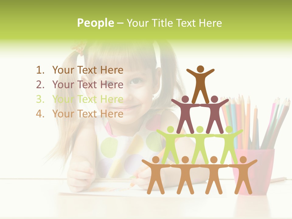 Childhood Preschool Crayon PowerPoint Template