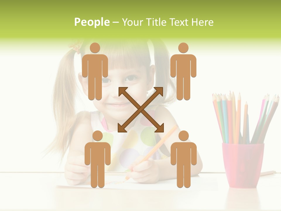Childhood Preschool Crayon PowerPoint Template