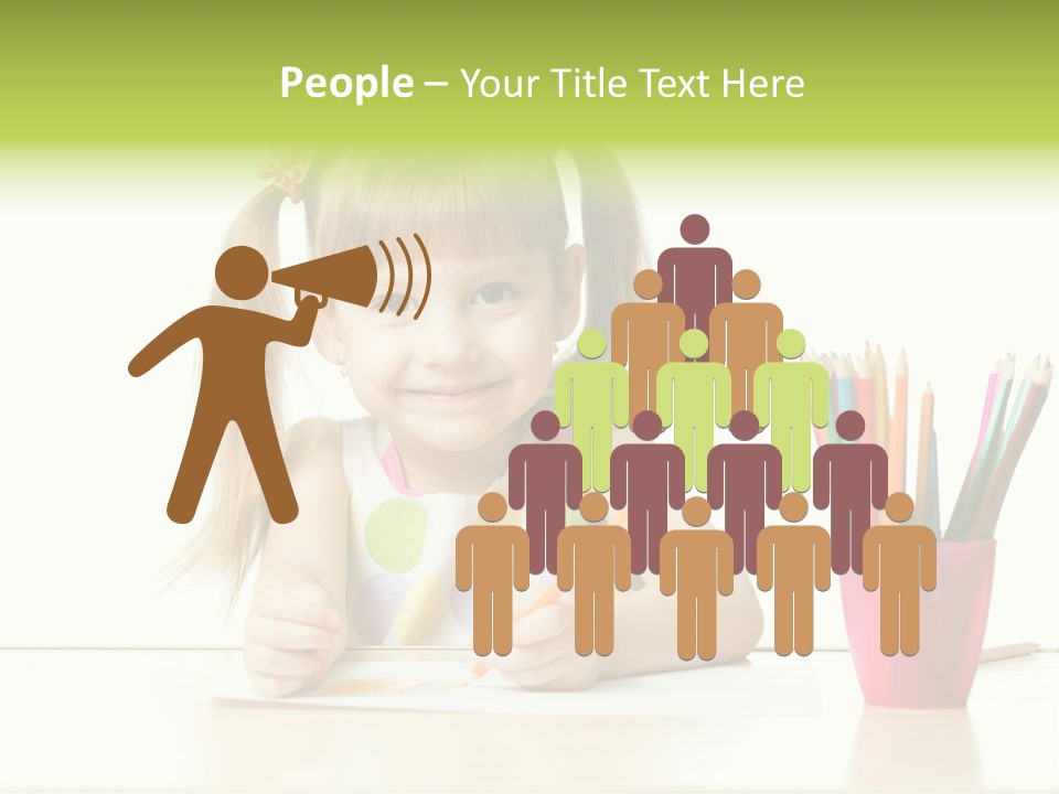 Childhood Preschool Crayon PowerPoint Template