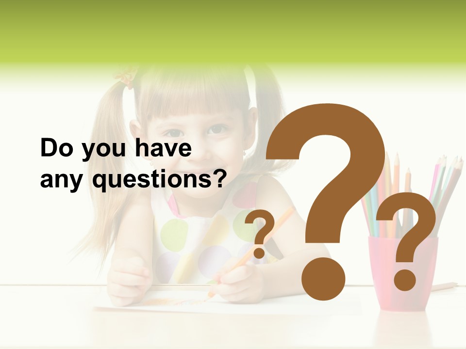 Childhood Preschool Crayon PowerPoint Template