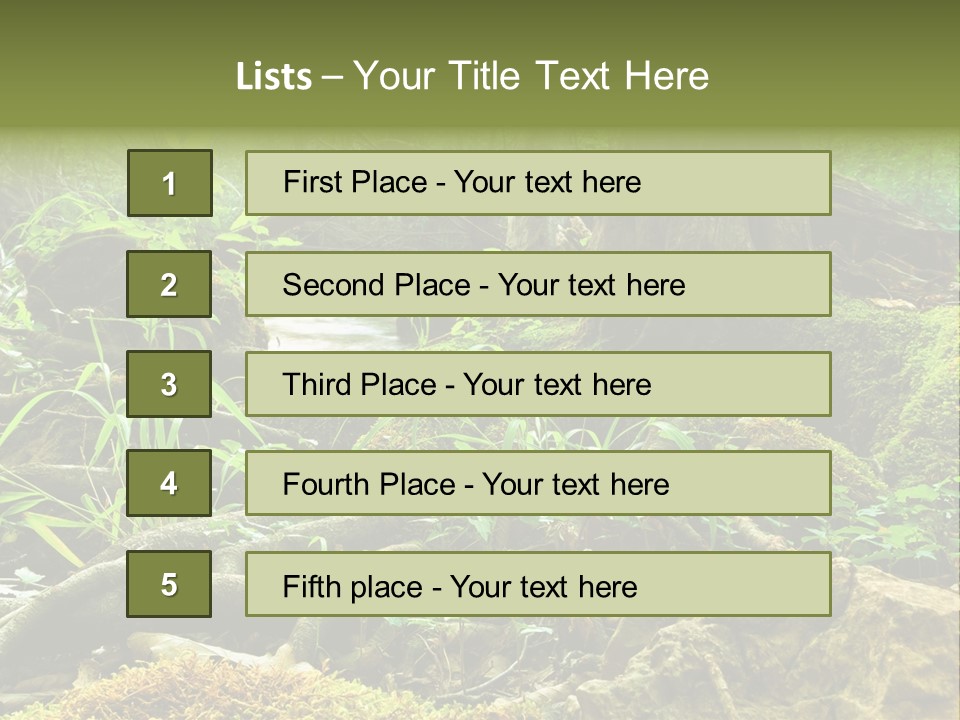 Wet Hike Woods PowerPoint Template