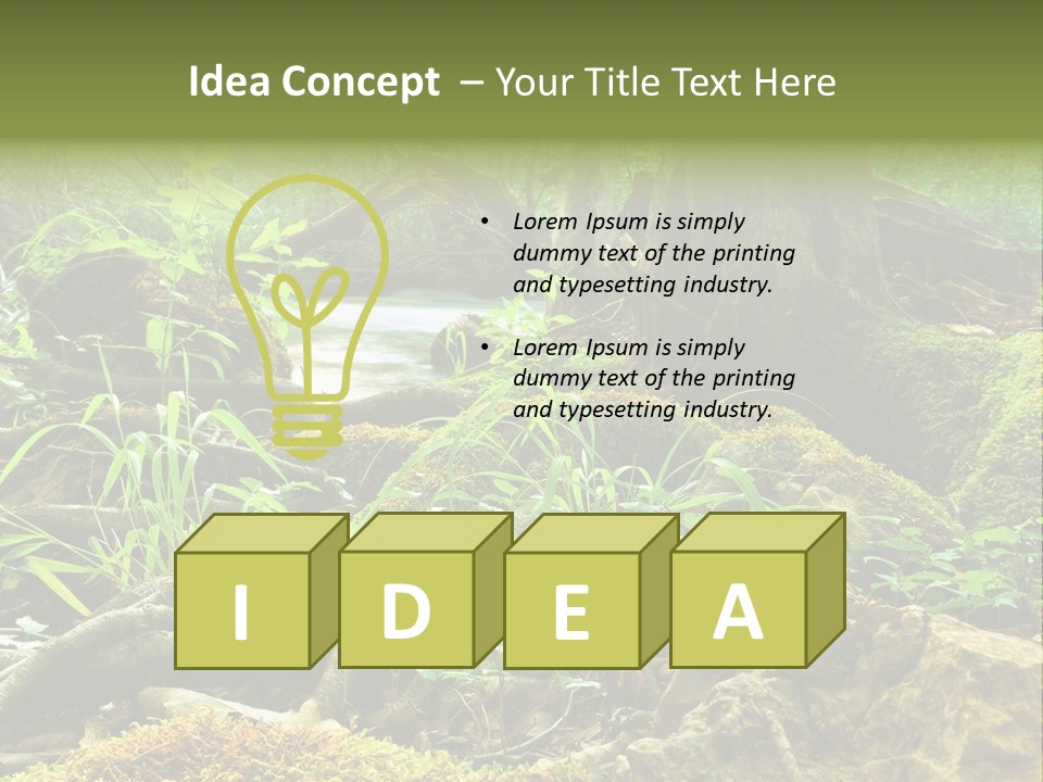 Wet Hike Woods PowerPoint Template