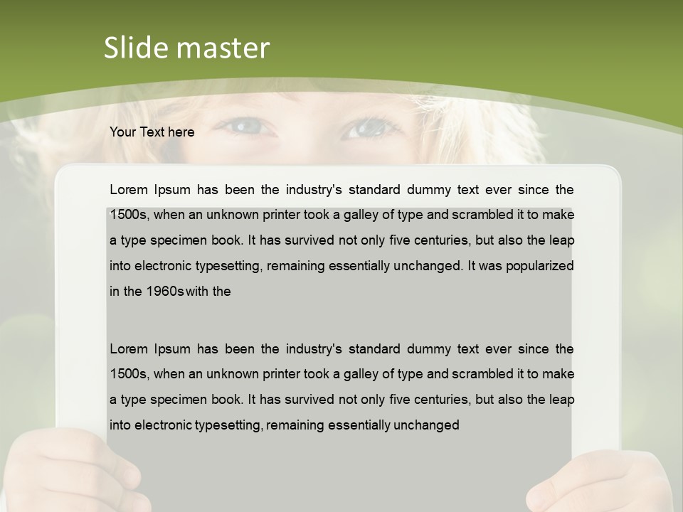 Face Copy Child PowerPoint Template