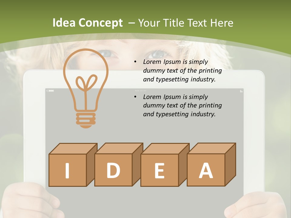 Face Copy Child PowerPoint Template