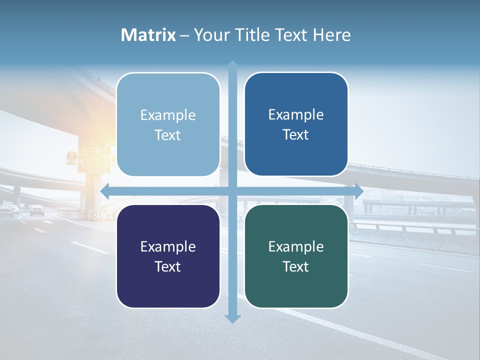 Freeway Drive Highway PowerPoint Template