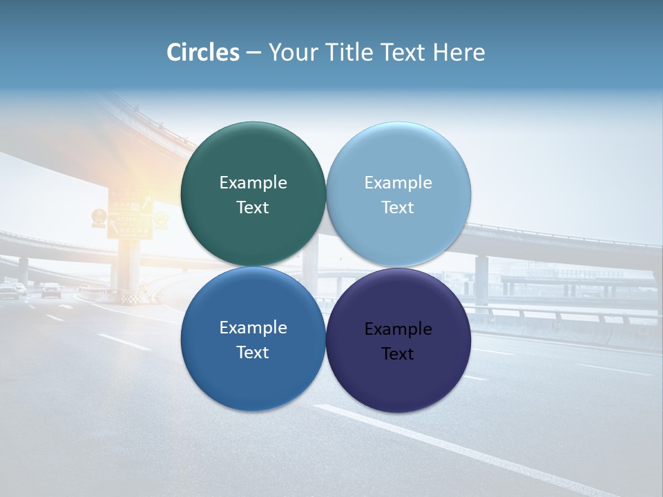 Freeway Drive Highway PowerPoint Template