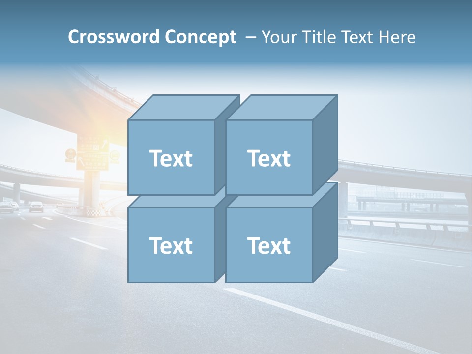 Freeway Drive Highway PowerPoint Template