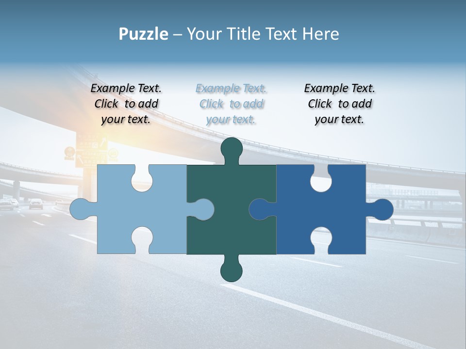 Freeway Drive Highway PowerPoint Template