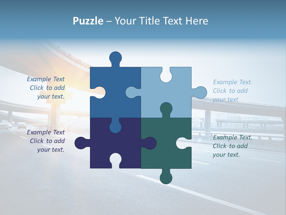Freeway Drive Highway PowerPoint Template