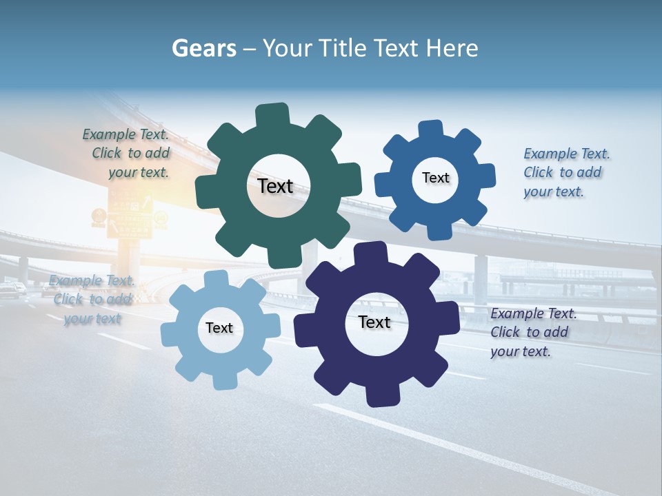 Freeway Drive Highway PowerPoint Template