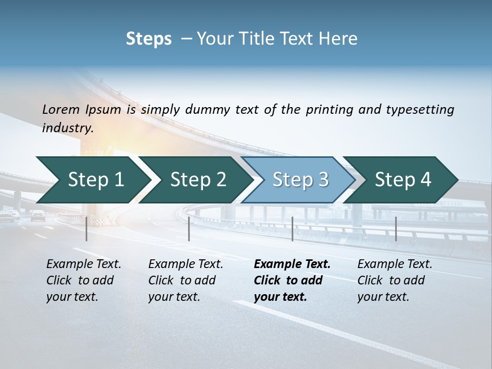 Freeway Drive Highway PowerPoint Template