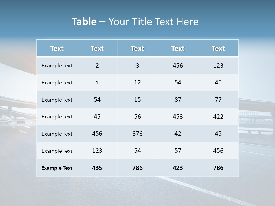 Freeway Drive Highway PowerPoint Template