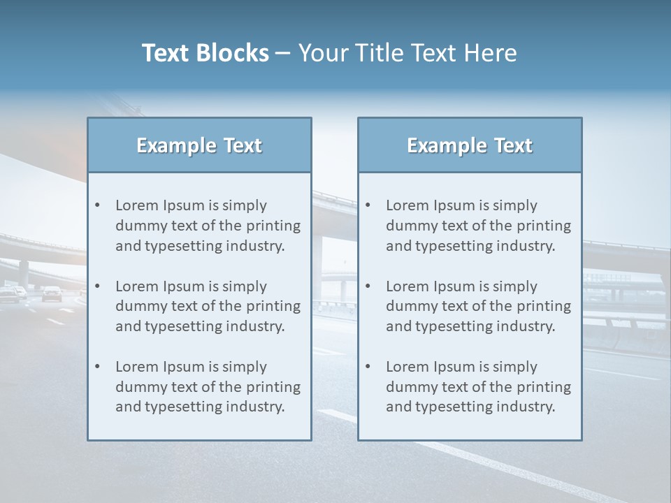 Freeway Drive Highway PowerPoint Template