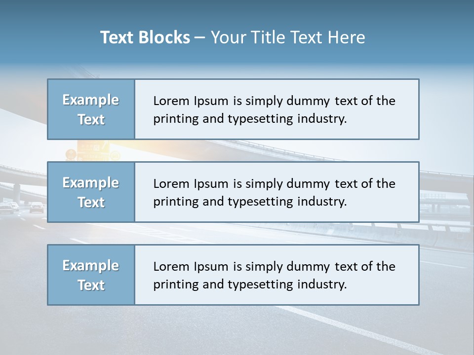 Freeway Drive Highway PowerPoint Template
